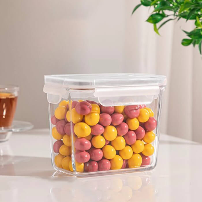 ظرف شیشه ای مستطیل دربدار 920 میلی لیتر